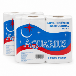 Papel Higiênico Institucional Aquariu – Fardo com 8 Rolos