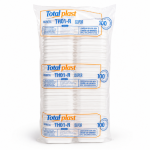 Marmita/Hamburgueira de Isopor Totalplast TH01-R – 100 unidades