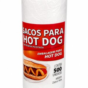 Saco para Hot Dog em Bobina 23x14 cm 500 un